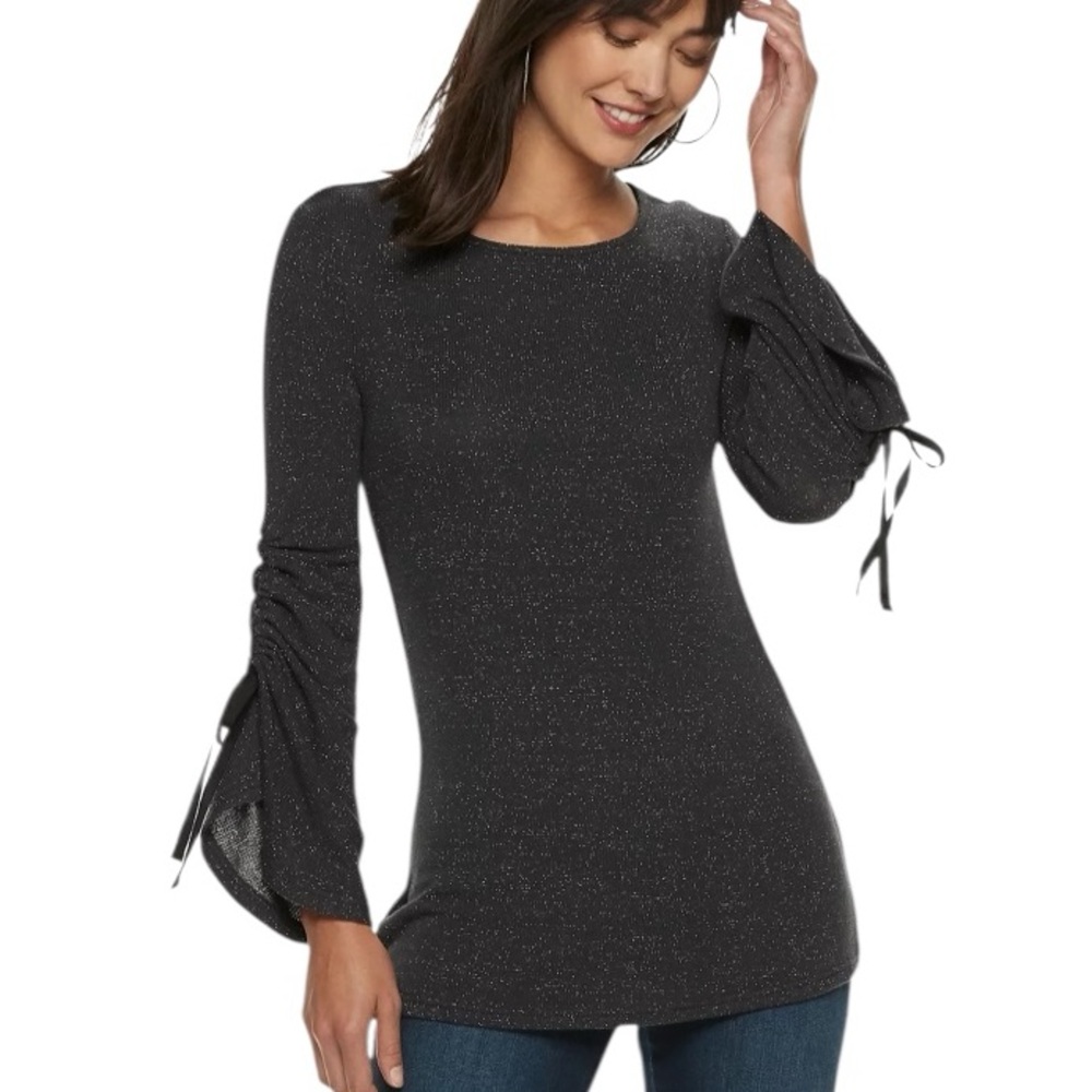 Juicy Couture Cinch Bell-Sleeve top size Medium